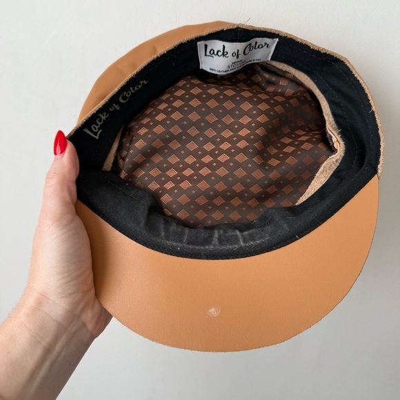 Lack Of Color Tan Leather Biker Cap 57cm M main image 8